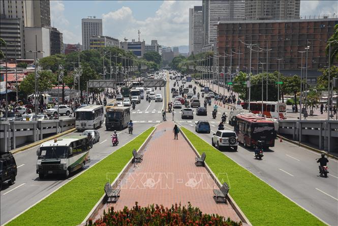 Quang cảnh đường phố tại Caracas, Venezuela. Ảnh: THX/TTXVN