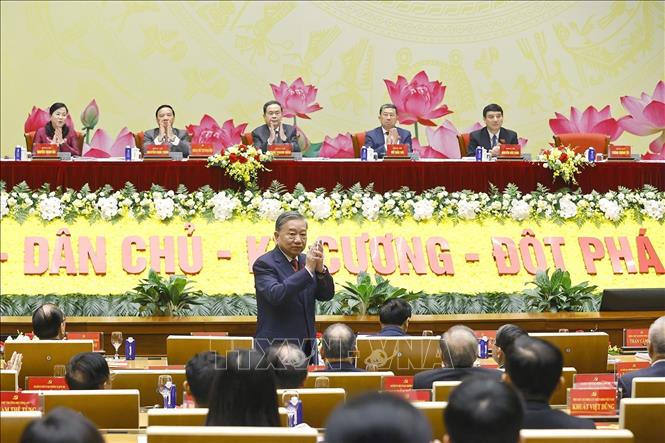 Tổng Bí thư Tô Lâm dự Đại hội đại biểu Đảng bộ Quốc hội lần thứ nhất. Ảnh: Doãn Tấn - TTXVN