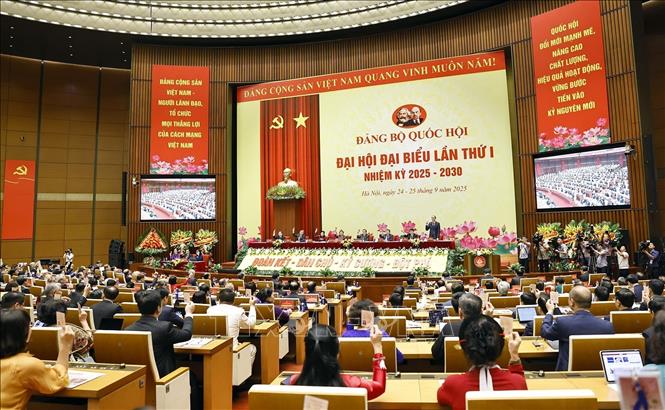 Đại biểu biểu quyết thông qua chương trình Đại hội. Ảnh: Doãn Tấn - TTXVN