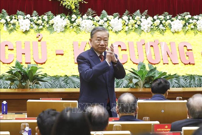 Tổng Bí thư Tô Lâm dự Đại hội đại biểu Đảng bộ Quốc hội lần thứ nhất. Ảnh: Doãn Tấn - TTXVN