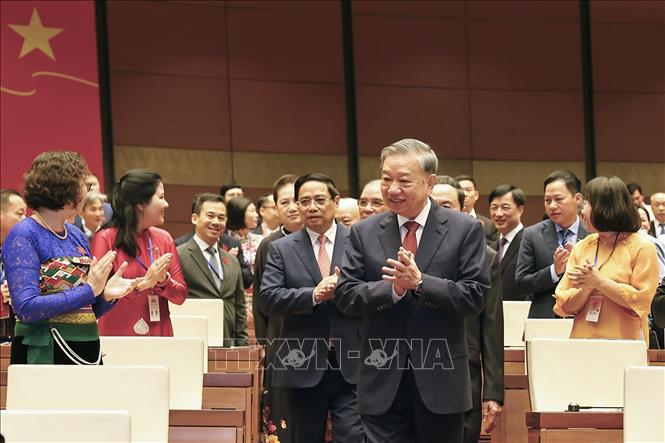 Tổng Bí thư Tô Lâm dự Đại hội đại biểu Đảng bộ Quốc hội lần thứ nhất . Ảnh: Doãn Tấn - TTXVN