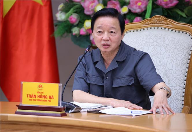 Phó Thủ tướng Trần Hồng Hà phát biểu chỉ đạo. Ảnh: Văn Điệp – TTXVN
