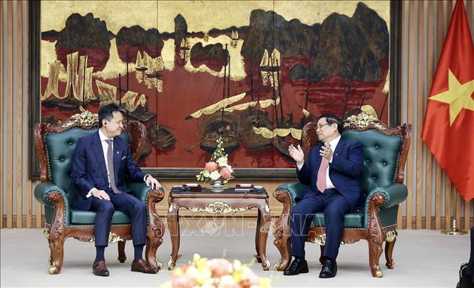 Thủ tướng Phạm Minh Chính tiếp ông Daren Tang, Tổng giám đốc Tổ chức Sở hữu trí tuệ thế giới (WIPO). Ảnh: Dương Giang-TTXVN
