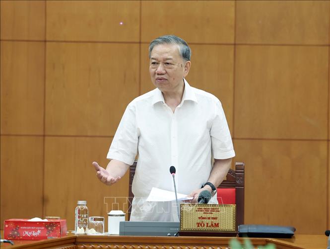 Tổng Bí thư Tô Lâm phát biểu. Ảnh: Thống Nhất – TTXVN
