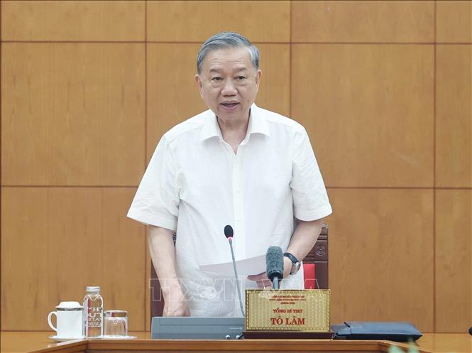 Tổng Bí thư Tô Lâm phát biểu. Ảnh: Thống Nhất – TTXVN