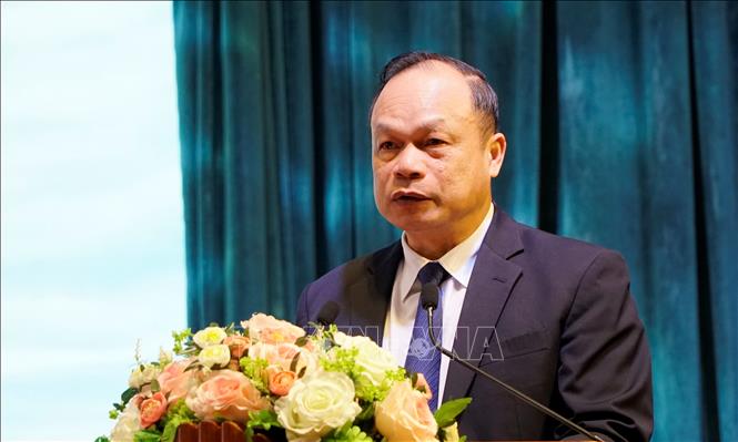 Ông Dương Mah Tiệp, Phó Chủ tịch UBND tỉnh Gia Lai, phát biểu tại chương trình. Ảnh: Đình Quân-TTXVN                 