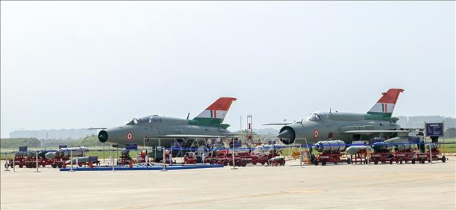 Tiêm kích MiG-21 tại lễ loại biên ở Chandigarh, Ấn Độ ngày 26/9/2025. Ảnh: ANI/TTXVN