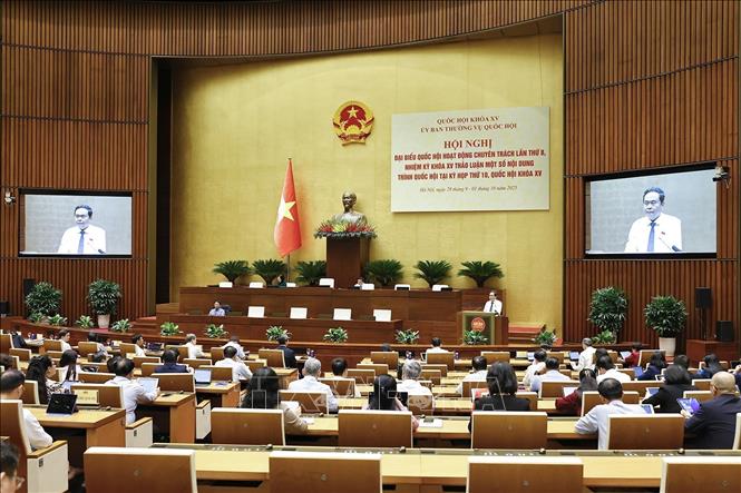 Chủ tịch Quốc hội Trần Thanh Mẫn phát biểu khai mạc Hội nghị. Ảnh: Doãn Tấn - TTXVN