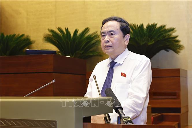 Chủ tịch Quốc hội Trần Thanh Mẫn phát biểu khai mạc Hội nghị. Ảnh: Doãn Tấn - TTXVN
