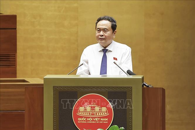 Chủ tịch Quốc hội Trần Thanh Mẫn phát biểu khai mạc Hội nghị. Ảnh: Doãn Tấn - TTXVN