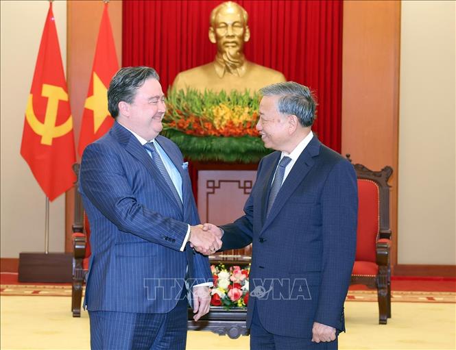Tổng Bí thư Tô Lâm tiếp Đại sứ Hoa Kỳ Marc Knapper. Ảnh: Thống Nhất – TTXVN