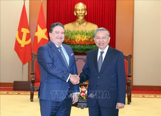 Tổng Bí thư Tô Lâm tiếp Đại sứ Hoa Kỳ Marc Knapper. Ảnh: Thống Nhất – TTXVN