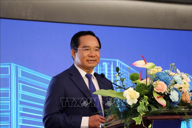 Chủ tịch UBND Thành phố Hồ Chí Minh Nguyễn Văn Được phát biểu tại sự kiện. Ảnh: Tiến Lực - TTXVN