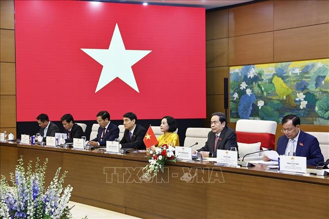 Chủ tịch Quốc hội Trần Thanh Mẫn phát biểu. Ảnh: Doãn Tấn – TTXVN