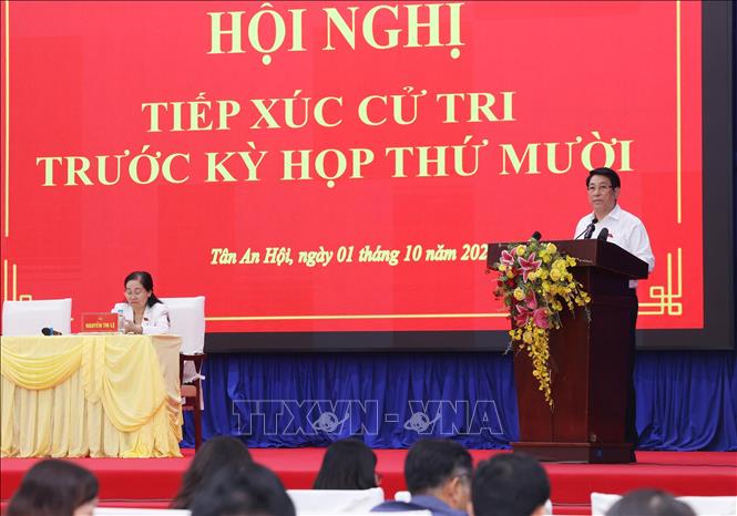 Chủ tịch nước Lương Cường phát biểu. Ảnh: Lâm Khánh – TTXVN
