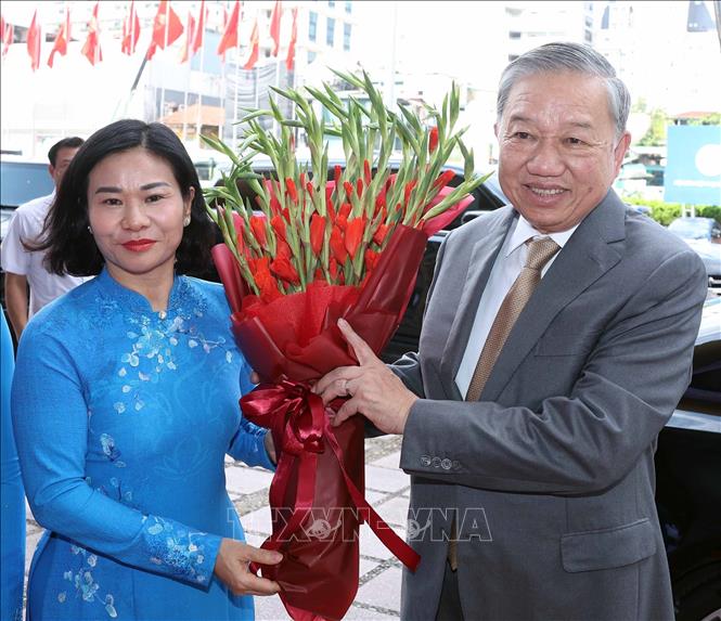 Tổng Bí thư Tô Lâm dự Lễ kỷ niệm 95 năm thành lập Hội Liên hiệp Phụ nữ Việt Nam. Ảnh: TTXVN