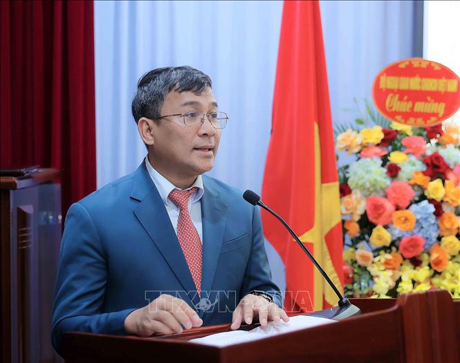 Thứ trưởng Thường trực Bộ Ngoại giao Nguyễn Minh Vũ phát biểu. Ảnh: An Đăng - TTXVN