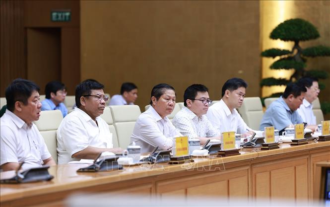 Đại diện các bộ, ngành tham dự cuộc họp. Ảnh: Dương Giang-TTXVN 
