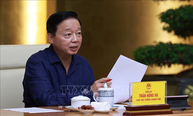 Phó Thủ tướng Trần Hồng Hà phát biểu. Ảnh: Dương Giang-TTXVN 
