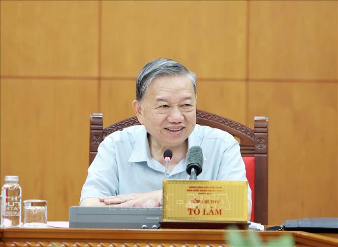 Tổng Bí thư Tô Lâm phát biểu. Ảnh: Thống Nhất - TTXVN