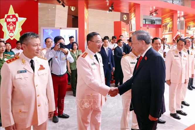 Tổng Bí thư Tô Lâm đến dự Đại hội đại biểu Đảng bộ Công an Trung ương lần thứ 8, nhiệm kỳ 2025 - 2030. Ảnh: Phạm Kiên - TTXVN
