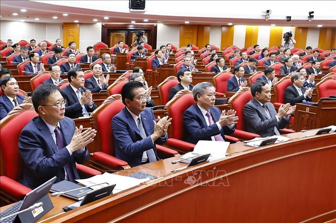 Các đại biểu dự Hội nghị lần thứ mười ba, Ban Chấp hành Trung ương Đảng khoá XIII. Ảnh: Doãn Tấn - TTXVN