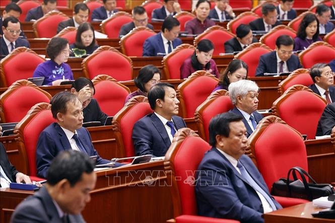Các đại biểu dự Hội nghị lần thứ mười ba, Ban Chấp hành Trung ương Đảng khoá XIII. Ảnh: Doãn Tấn - TTXVN