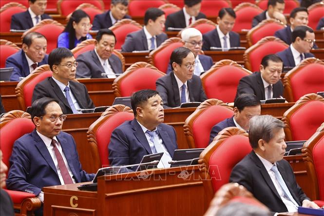 Các đại biểu dự Hội nghị lần thứ mười ba, Ban Chấp hành Trung ương Đảng khoá XIII. Ảnh: Doãn Tấn - TTXVN