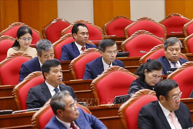 Các đại biểu dự Hội nghị lần thứ mười ba, Ban Chấp hành Trung ương Đảng khoá XIII. Ảnh: Doãn Tấn - TTXVN