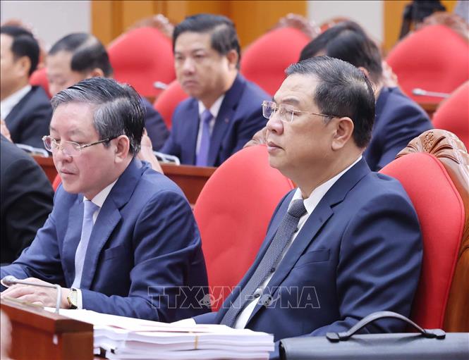 Các đại biểu dự Hội nghị lần thứ mười ba, Ban Chấp hành Trung ương Đảng khoá XIII. Ảnh: Thống Nhất - TTXVN