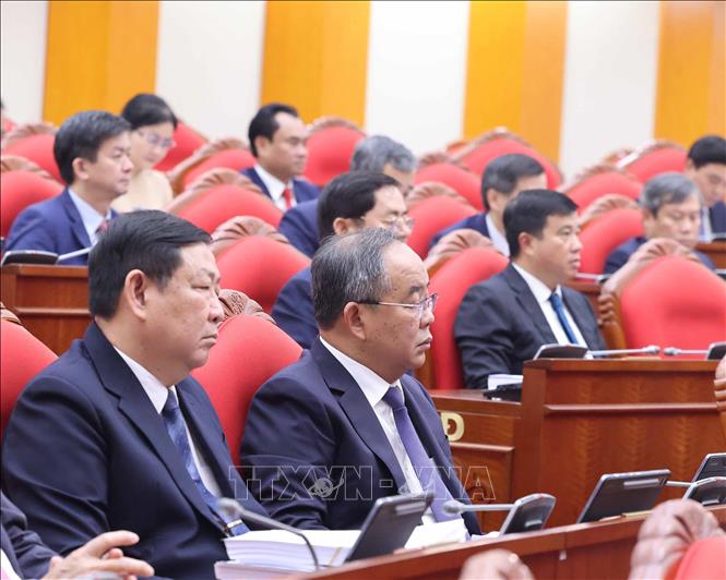 Các đại biểu dự Hội nghị lần thứ mười ba, Ban Chấp hành Trung ương Đảng khoá XIII. Ảnh: Thống Nhất - TTXVN