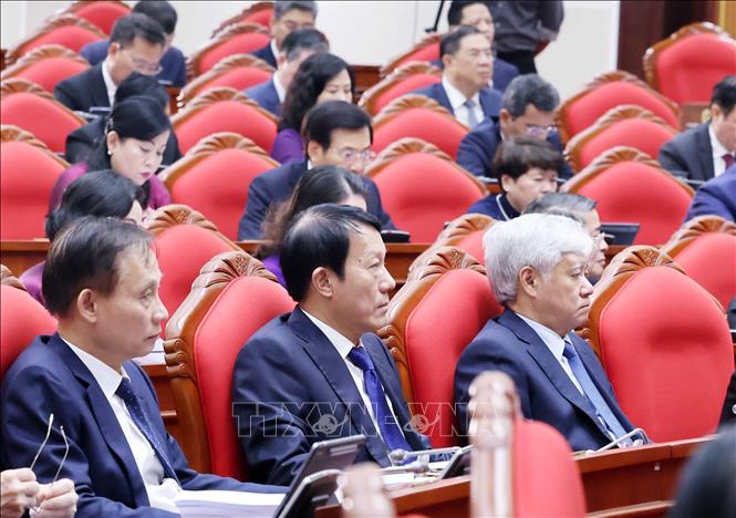Các đại biểu dự Hội nghị lần thứ mười ba, Ban Chấp hành Trung ương Đảng khoá XIII. Ảnh: Thống Nhất - TTXVN