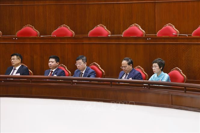 Các đại biểu dự khai mạc Hội nghị lần thứ mười ba, Ban Chấp hành Trung ương Đảng khoá XIII. Ảnh: Doãn Tấn - TTXVN