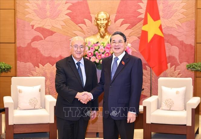 Phó Chủ tịch Quốc hội Nguyễn Đức Hải tiếp Tiến sĩ Kambiz Ghawami, Chủ tịch Tổ chức Hỗ trợ đại học thế giới, Cộng hòa Liên bang Đức (WUS). Ảnh: Minh Đức – TTXVN

