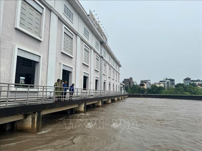 Trạm bơm tiêu Yên Nghĩa. Ảnh: Phương Anh - TTXVN