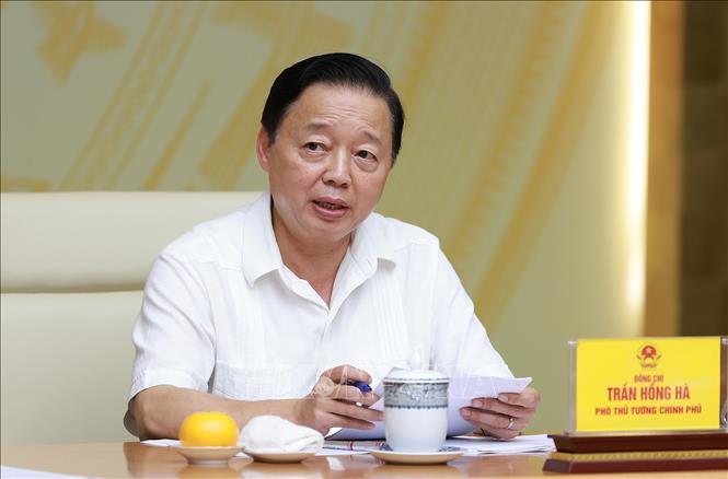 Phó Thủ tướng Trần Hồng Hà, Trưởng Ban Chỉ đạo IUU điều hành Phiên họp lần thứ 16. Ảnh: Dương Giang-TTXVN
