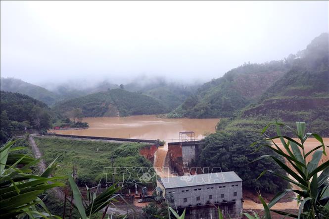 Vị trí đập thủy điện Bắc Khê 1, xã Tân Tiến, tỉnh Lạng Sơn bị vỡ. Ảnh: Văn Đạt - TTXVN