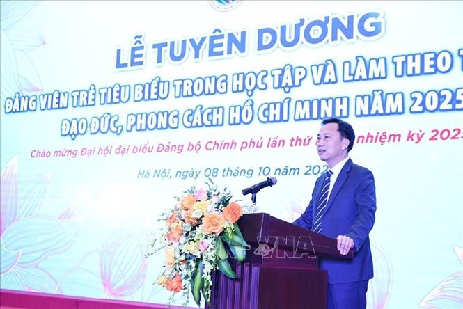 Đồng chí Lại Xuân Lâm, Phó Bí thư Đảng ủy Chính phủ phát biểu chỉ đạo. Ảnh: Minh Đức – TTXVN