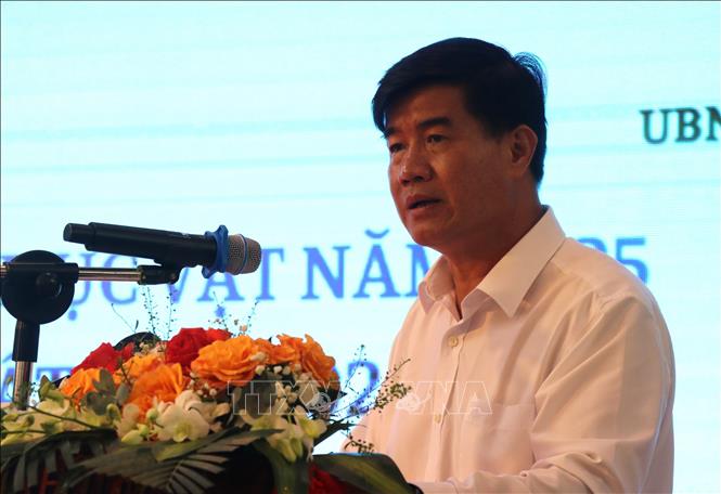 Phó Chủ tịch UBND tỉnh Đắk Lắk Nguyễn Thiên Văn phát biểu. Ảnh: Tường Quân - TTXVN