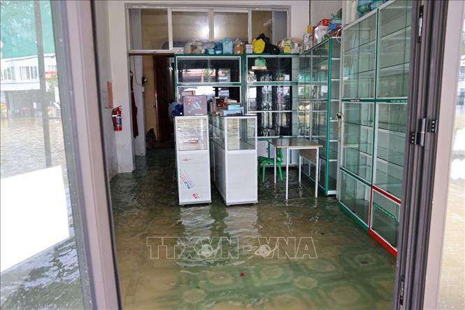 Khu vực ngập úng phường Tân Thịnh (tỉnh Thái Nguyên). Ảnh: Nhật Anh-TTXVN