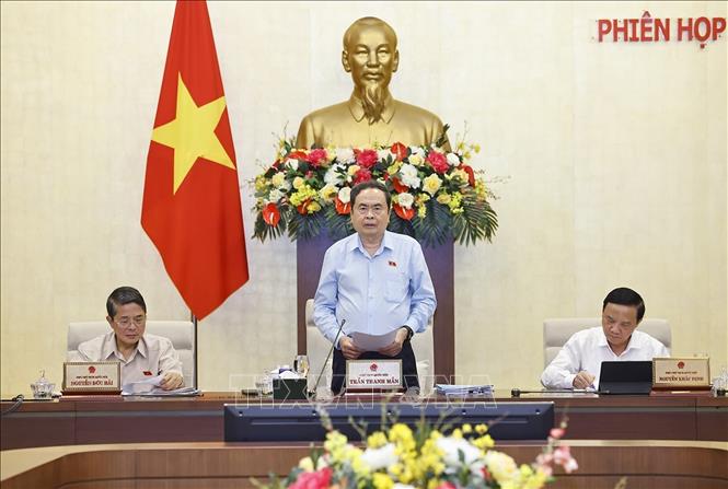 Chủ tịch Quốc hội Trần Thanh Mẫn phát biểu khai mạc Phiên họp. Ảnh: Doãn Tấn – TTXVN
