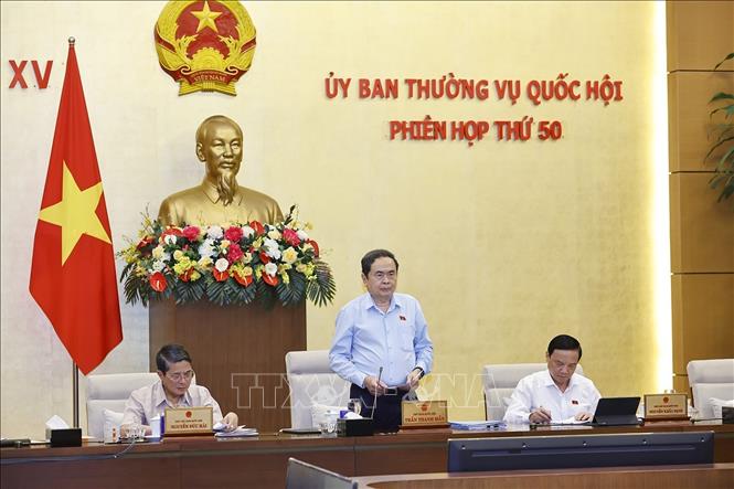 Chủ tịch Quốc hội Trần Thanh Mẫn phát biểu khai mạc Phiên họp. Ảnh: Doãn Tấn – TTXVN