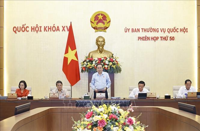 Chủ tịch Quốc hội Trần Thanh Mẫn phát biểu khai mạc Phiên họp. Ảnh: Doãn Tấn – TTXVN
