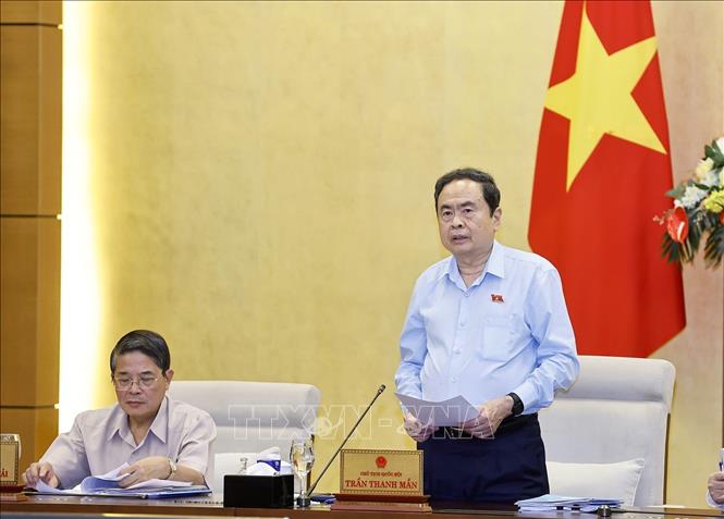 Chủ tịch Quốc hội Trần Thanh Mẫn phát biểu khai mạc Phiên họp. Ảnh: Doãn Tấn – TTXVN