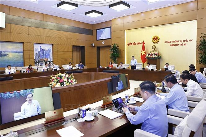 Chủ tịch Quốc hội Trần Thanh Mẫn phát biểu khai mạc Phiên họp. Ảnh: Doãn Tấn – TTXVN