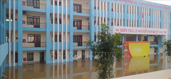 Nhiều nơi ở phường Vân Hà, tỉnh Bắc Ninh ngập trong nước lũ. Ảnh: TTXVN phát

