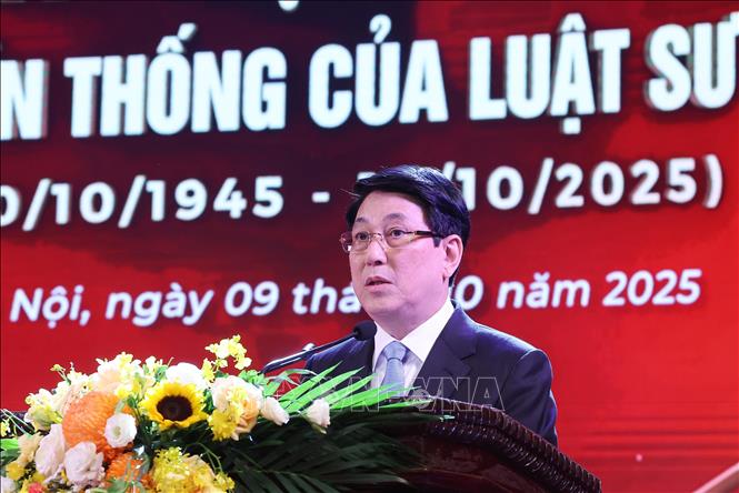Chủ tịch nước Lương Cường phát biểu chỉ đạo. Ảnh: Lâm Khánh – TTXVN