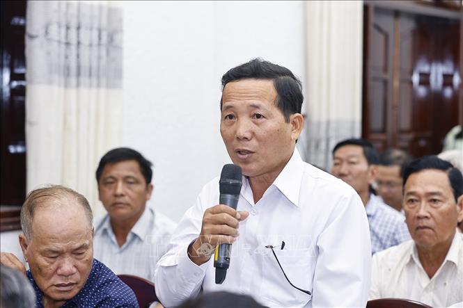 Cử tri Đặng Phước Lộc phát biểu. Ảnh: Doãn Tấn - TTXVN