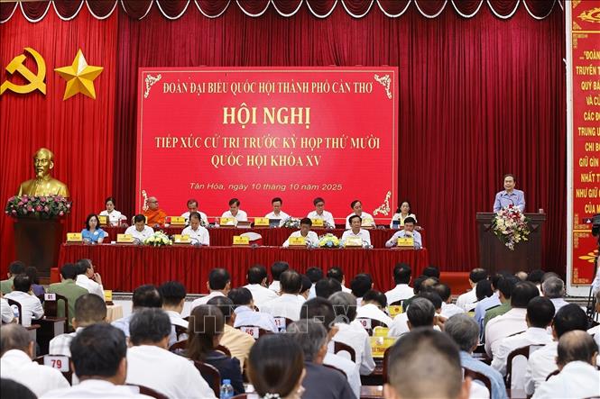 Chủ tịch Quốc hội Trần Thanh Mẫn phát biểu. Ảnh: Doãn Tấn - TTXVN