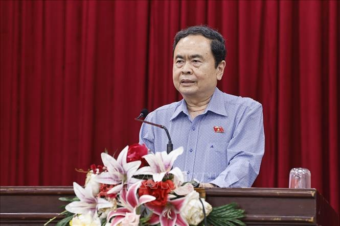 Chủ tịch Quốc hội Trần Thanh Mẫn phát biểu. Ảnh: Doãn Tấn - TTXVN